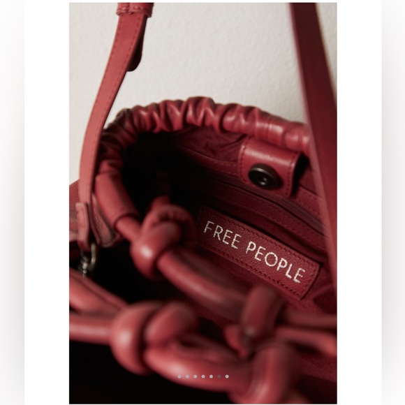 NWT Free People Head Over Heels Crossbody Bag Wine Red $138 retail New in Pkg - Picture 3 of 9